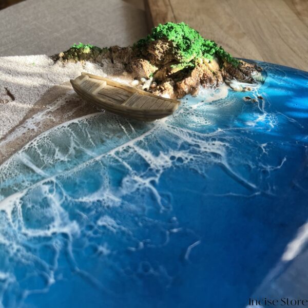 Ocean Resin Scescape side closeup view