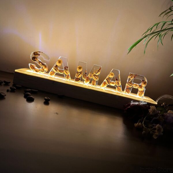 Resin Letter Dried Flower Coffee 2