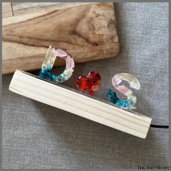 Resin Letter Dried Flower Dried Flower 3 letter