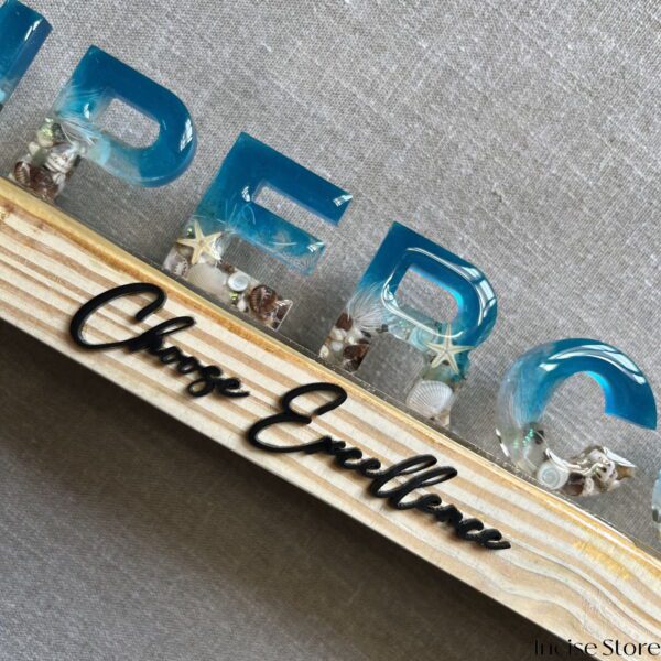 Resin Letter Dried Flower Ocean