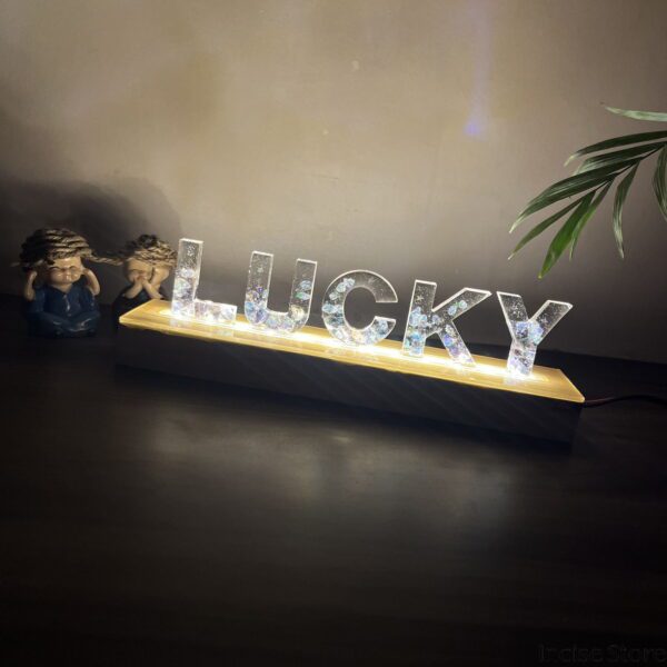 Resin Letter Dried Flower Stone