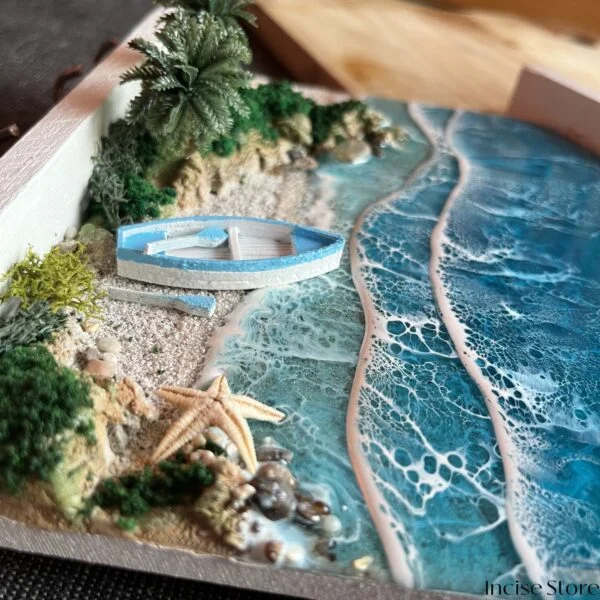 Resin Ocean Key Holder Beach 2 Closeup